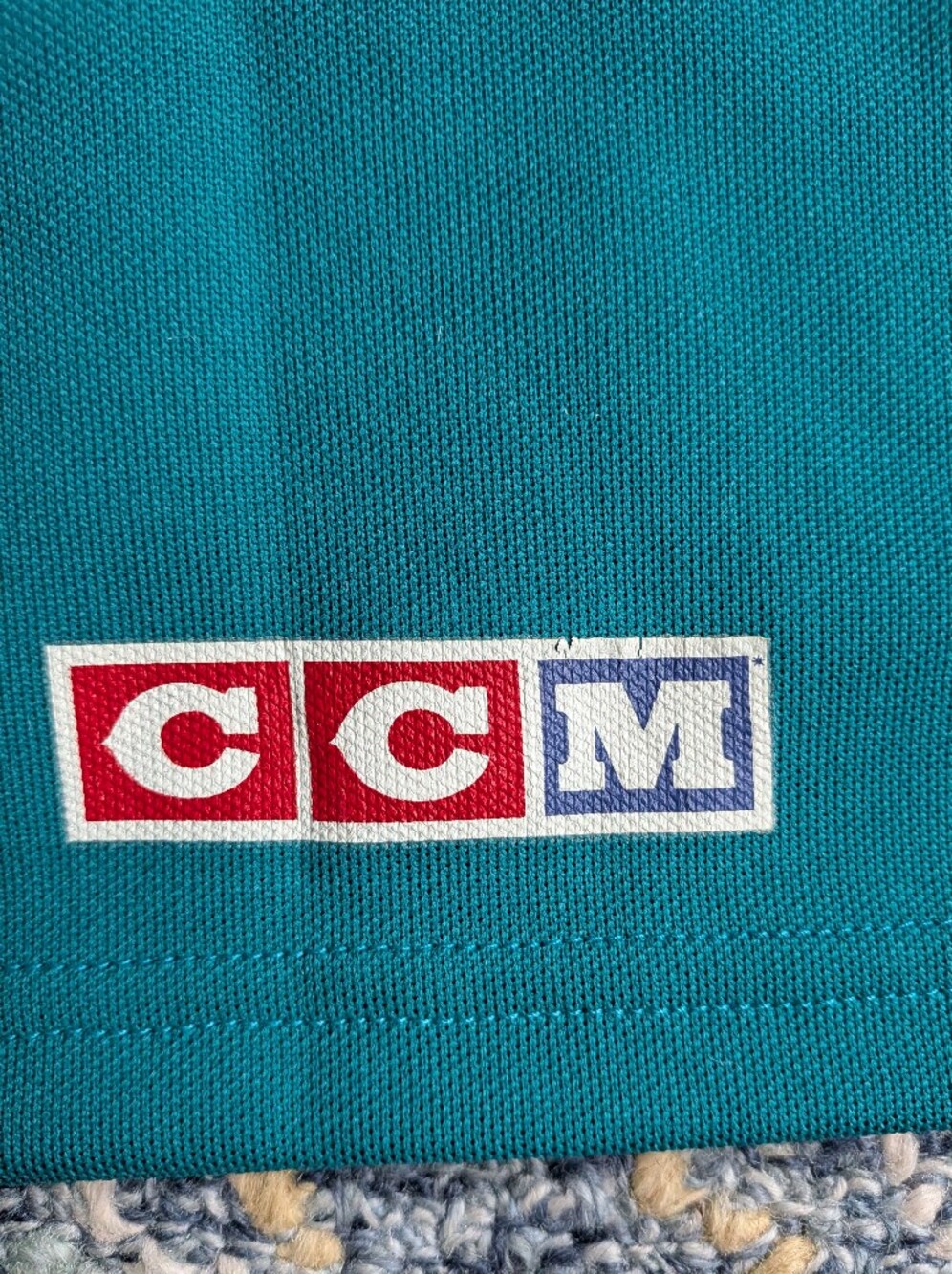CCM Mighty Ducks White Teal Purple Hockey Jersey Men's Size Medium - Picture 5 of 7